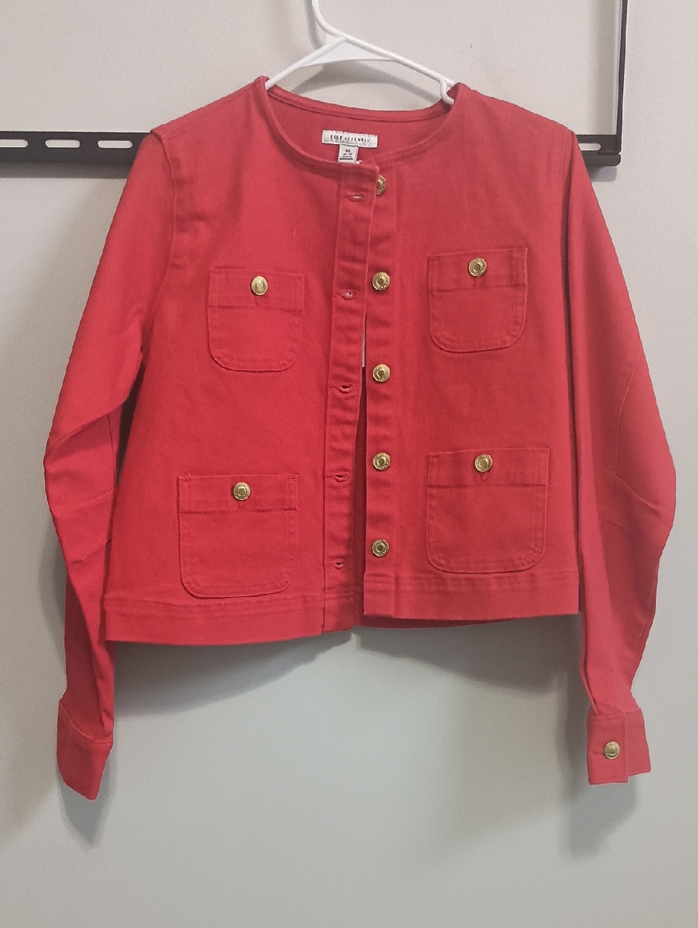 Red Denim Jacket NWT